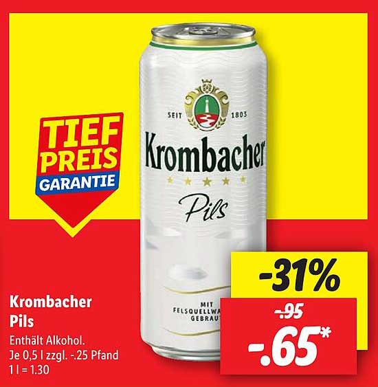 Krombacher Pils 0,5 l Dose