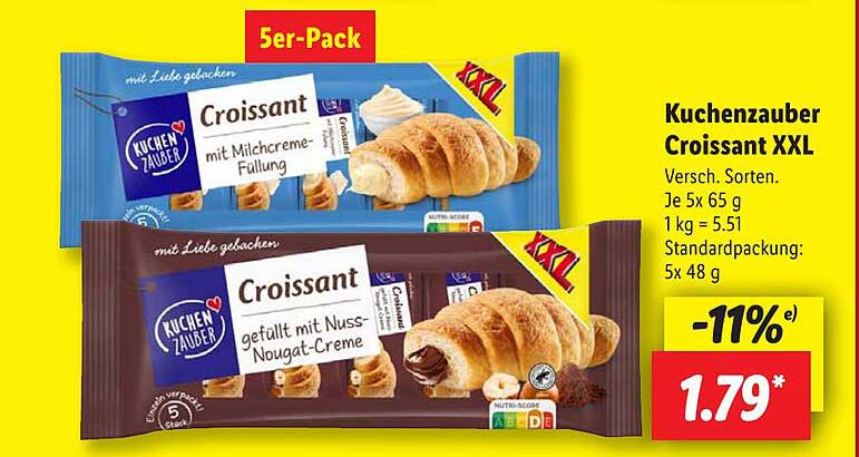 Küchenzauber Croissant XXL 5er-Pack