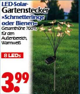 LED-Solar-Gartenstecker 'Schmetterlinge oder Bienen'