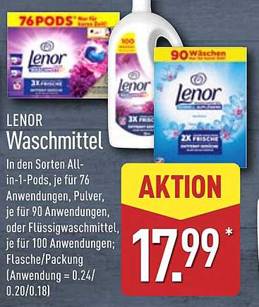 LENOR Waschmittel - 76 Pods oder 90 Waschungen