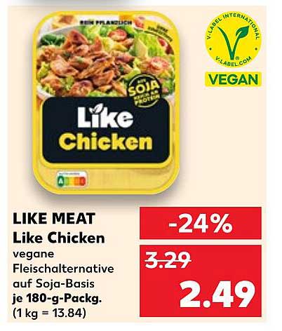 LIKE MEAT Like Chicken vegane Fleischalternative auf Soja-Basis