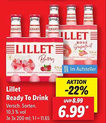 Lillet Ready To Drink – Verschiedene Sorten