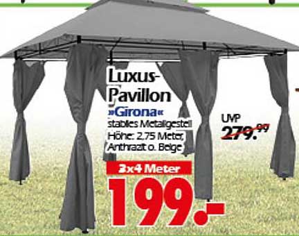 Luxus-Pavillon "Girona" 3x4 Meter