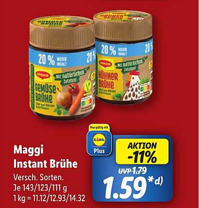 Maggi Instant Brühe - Verschiedene Sorten