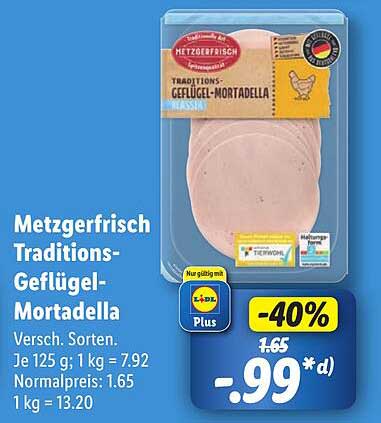 Metzgerfrisch Traditions-Geflügel-Mortadella