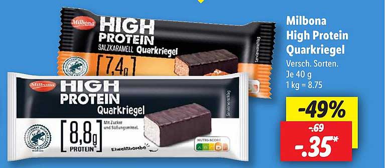 Milbona High Protein Quarkriegel