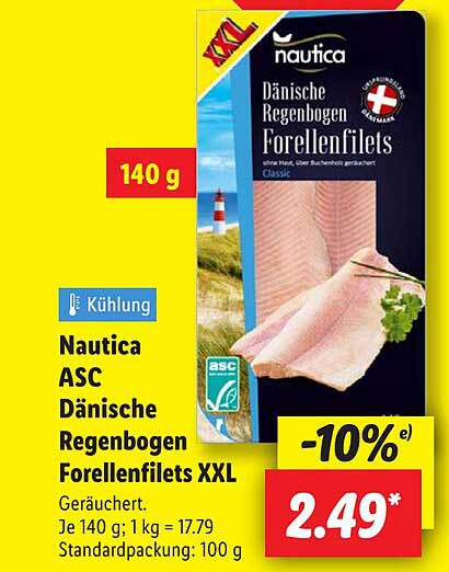 Nautica ASC Dänische Regenbogen Forellenfilets XXL