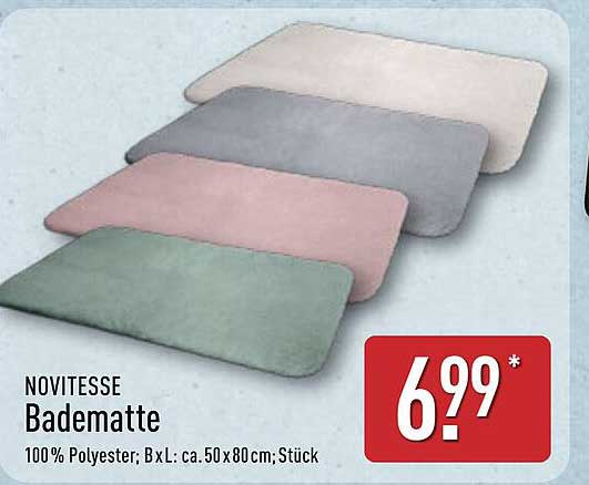 NOVITESSE Badematte 50x80 cm – Komfort für Ihr Badezimmer