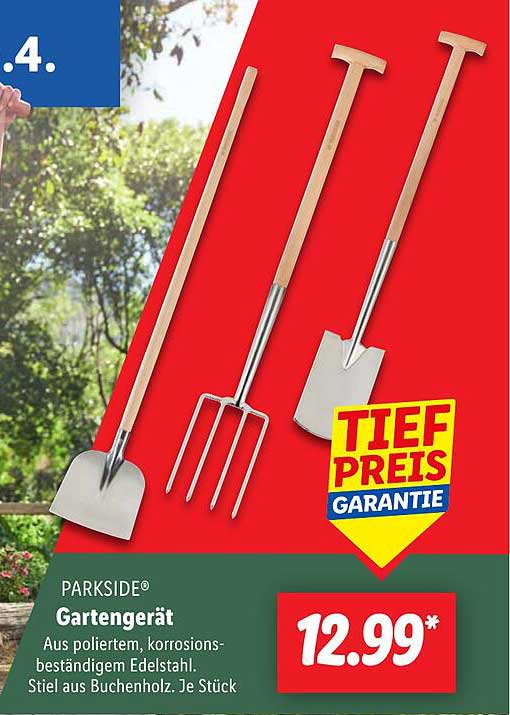 PARKSIDE® Gartengerät - Aus poliertem, korrosions-beständigem Edelstahl