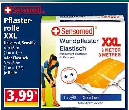 Pflaster-Rolle XXL Sensomed - Universal, Sensitiv, Elastisch