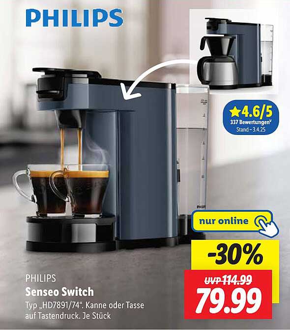 PHILIPS Senseo Switch Typ HD7891/74