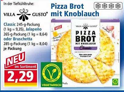 Pizza Brot mit Knoblauch von Villa Gusto