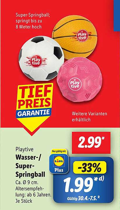 Playtive Wasser-/Super-Springball