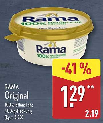 RAMA Original 100% pflanzlich; 400-g-Packung