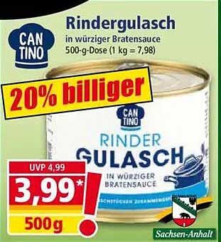 Rindergulasch in würziger Bratensauce 500-g-Dose