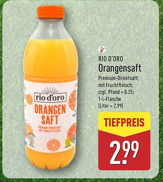 RIO D'ORO Orangen Saft 1-Liter Flasche