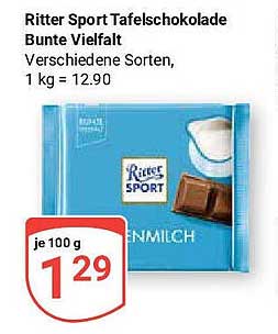 Ritter Sport Tafelschokolade Bunte Vielfalt