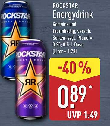 ROCKSTAR Energydrink - Koffein- und taurinhaltig, verschiedene Sorten