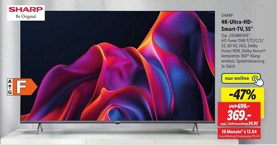 SHARP 4K-Ultra-HD-Smart-TV, 55"
