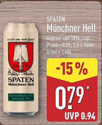 SPATEN Münchner Hell 0,5-L-Dose