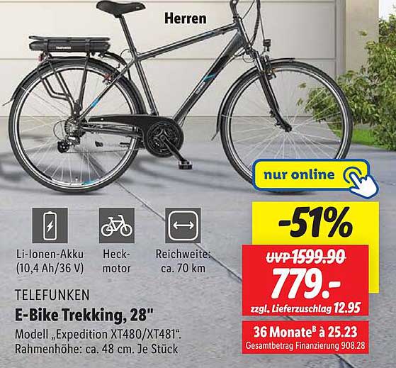 TELEFUNKEN E-Bike Trekking, 28"