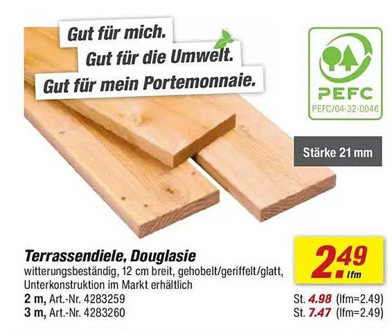 Terrassendiele, Douglasie