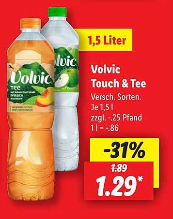 Volvic Touch & Tee - Erfrischender Genuss in verschiedenen Sorten