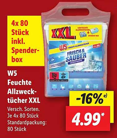 W5 Feuchte Allzwecktücher XXL – Effiziente Reinigung für Ihr Zuhause