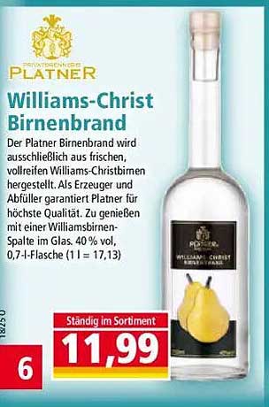Williams-Christ Birnenbrand 0,7 l