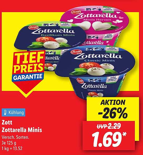 Zott Zottarella Minis - Verschiedene Sorten