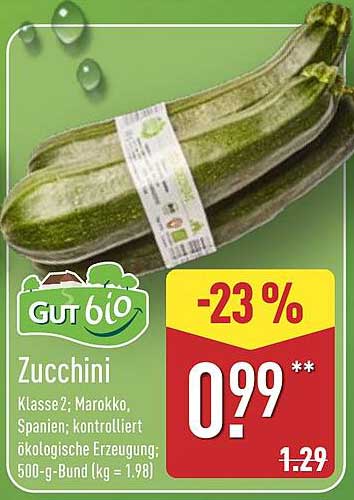 Zucchini Klasse 2 - Gut bio (500-g-Bund)