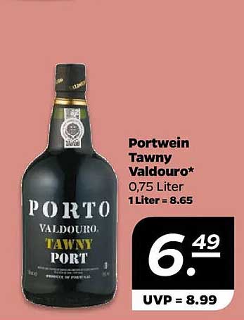 Portwein Tawny Valdouro* 0,75 Liter 1 Liter = 8.65