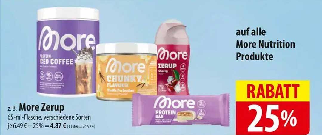 25% Rabatt auf alle More Nutrition Produkte