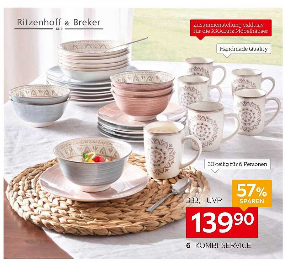 30-teiliges Kombi-Service für 6 Personen von Ritzenhoff & Breker