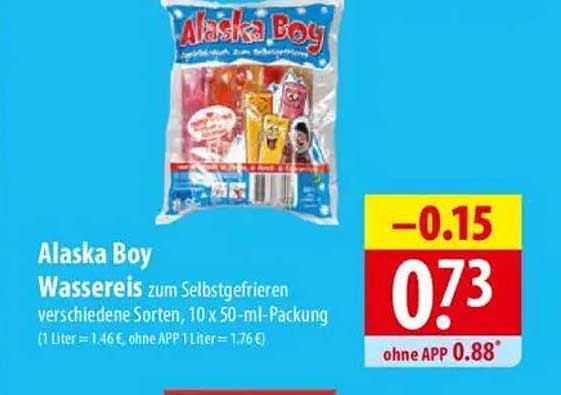 Alaska Boy Wassereis zum Selbstgefrieren
