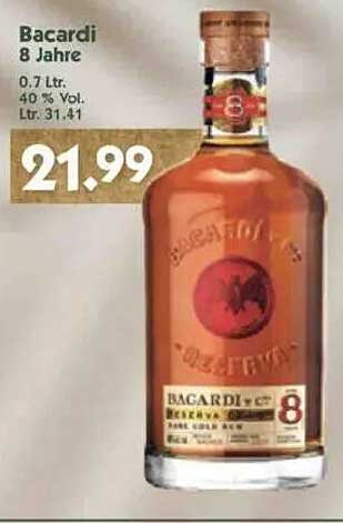 Bacardi 8 Jahre Rum - 0,7 L