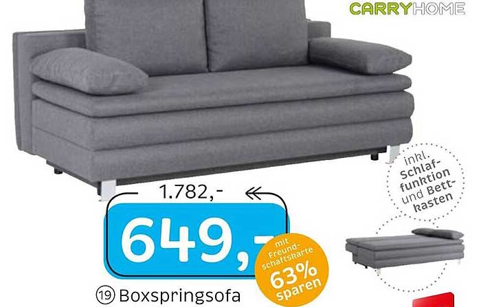 Boxspringsofa mit Schlaf- und Bettkastenfunktion