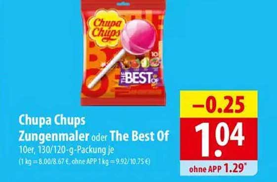 Chupa Chups Zungenmaler oder The Best Of 10er, 130/120-g-Packung