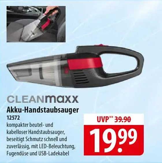 CLEANmaxx Akku-Handstaubsauger 12572