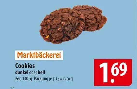 Cookies dunkel oder hell – 2er, 130-g-Packung