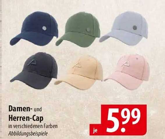 Damen- und Herren-Cap in verschiedenen Farben