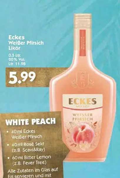 Eckes Weißer Pfirsich Likör