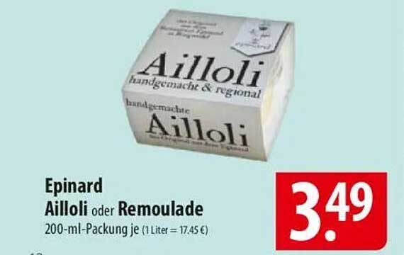 Epinard Ailloli oder Remoulade, 200-ml-Packung