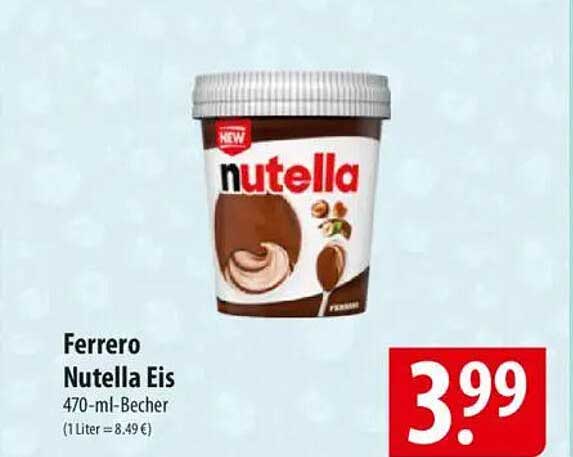 Ferrero Nutella Eis 470-ml-Becher