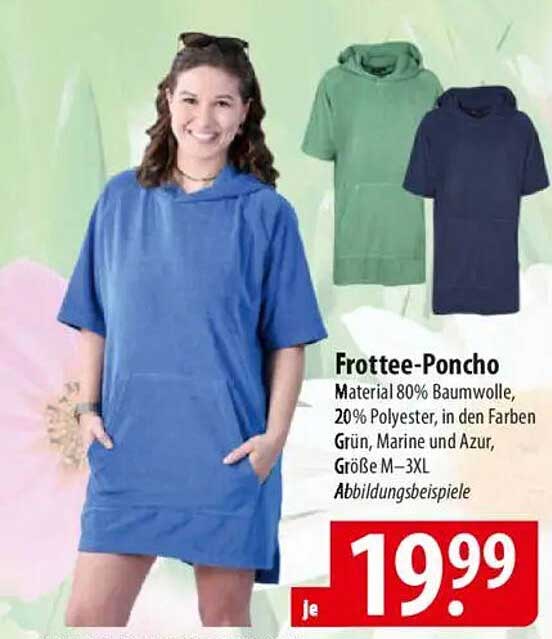 Frottee-Poncho