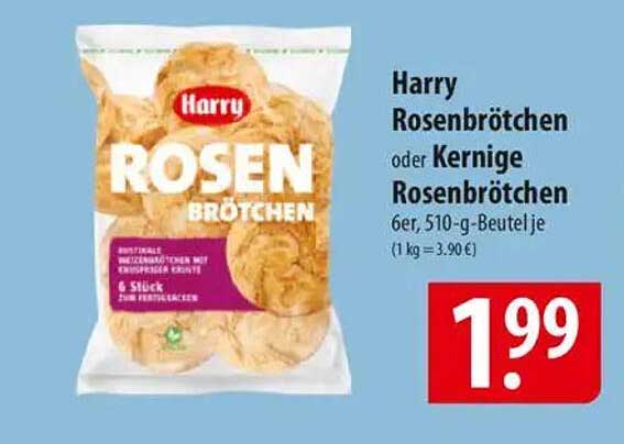 Harry Rosenbrötchen oder Kernige Rosenbrötchen