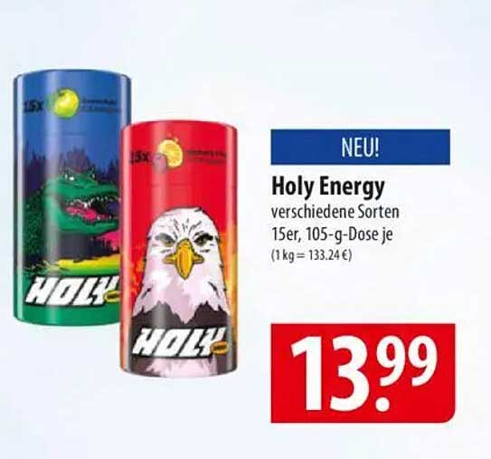 Holy Energy verschiedene Sorten 15er, 105-g-Dose