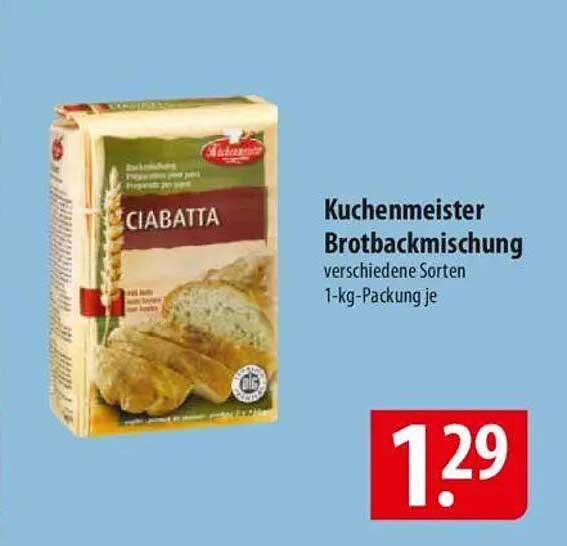 Kuchenmeister Brotbackmischung Ciabatta 1-kg-Packung
