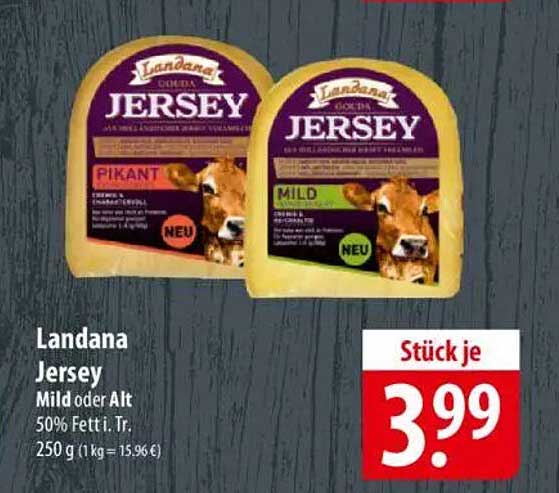 Landana Jersey Mild oder Alt - Stück je 3,99 €