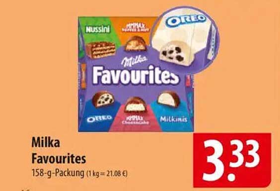 Milka Favourites 158-g-Packung